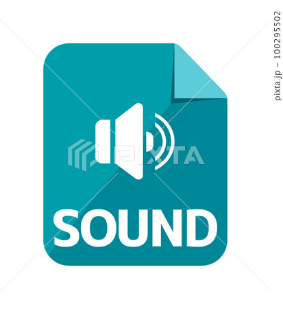 ファイル形式 ベクターアイコンイラスト / Sound, 音声, サウンド ファイル形式 ベクターアイコンイラスト / Sound, 音声, サウンド 100295502