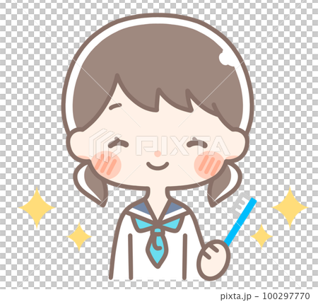 student with toothbrush 100297770