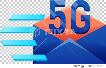 Mobile wireless 5th generation technology icon element illustration. 5G wireless network technology concept 100297789