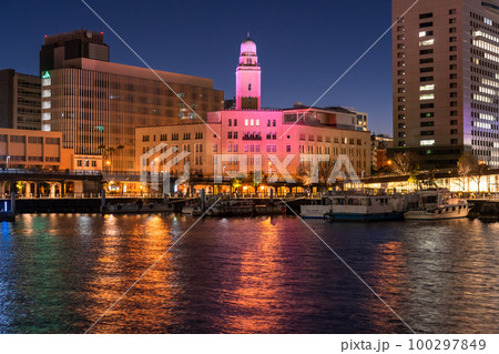 《神奈川県》横浜港町の夜景・象の鼻パーク 100297849