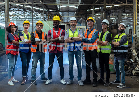 Group of various nationalities engineer professional successful team corporate worker Group of various nationalities engineer professional successful team corporate worker 100298587