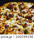 チーズやソースのトッピングが美しく、食欲をそそるピザ。 100299196