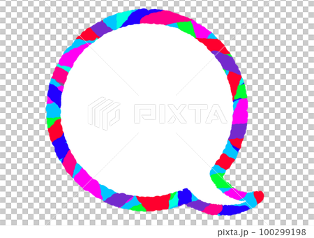 colorful circular speech bubbles 100299198
