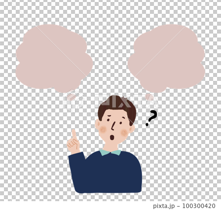 A man with a confused expression Speech bubble A man with a confused expression Speech bubble 100300420