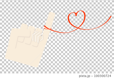命運的紅線等待對方形象插畫 100300724