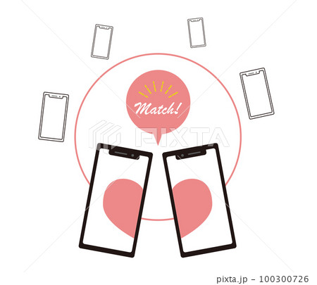 マッチングアプリでマッチしたイメージ マッチングアプリでマッチしたイメージ 100300726