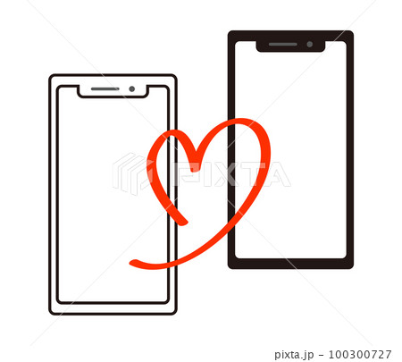 マッチングアプリでマッチしたイメージイラスト マッチングアプリでマッチしたイメージイラスト 100300727