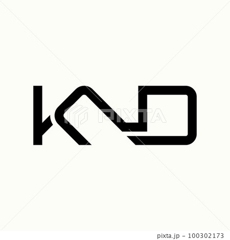 Simple and unique letter or word K2D font in connected line image graphic icon logo design abstract concept vector stock. Can be used as symbol related to initial or monogram 100302173