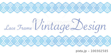アンティークなレース素材を使ったデザイン。水彩風、ベクター素材 アンティークなレース素材を使ったデザイン。水彩風、ベクター素材 100302585