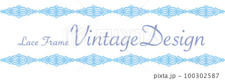 アンティークなレース素材を使ったデザイン。水彩風、ベクター素材 アンティークなレース素材を使ったデザイン。水彩風、ベクター素材 100302587