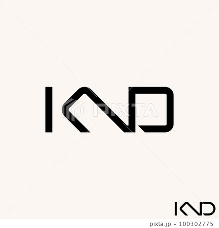 Simple and unique letter or word K2D font in connected line image graphic icon logo design abstract concept vector stock. Can be used as symbol related to initial or monogram 100302775