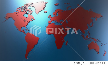 3D 世界地図のイラスト素材 [100304411] - PIXTA