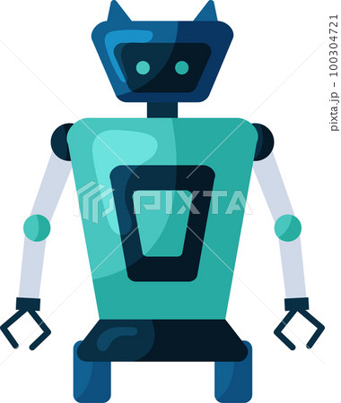 Cute robot, chatbot, AI bot character design...のイラスト素材 [100304721] - PIXTA