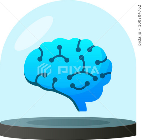 Artificial intelligence icon element design illustration. AI technology and cyber icon element. Futuristic technology service and communication artificial intelligence concept 100304762