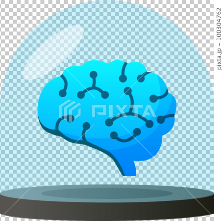 Artificial intelligence icon element design illustration. AI technology and cyber icon element. Futuristic technology service and communication artificial intelligence concept 100304762