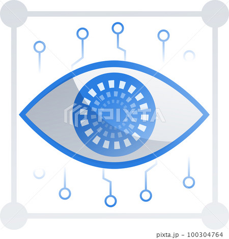 Artificial intelligence icon element design illustration. AI technology and cyber icon element. Futuristic technology service and communication artificial intelligence concept 100304764