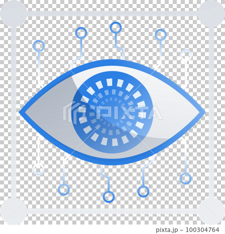 Artificial intelligence icon element design illustration. AI technology and cyber icon element. Futuristic technology service and communication artificial intelligence concept 100304764