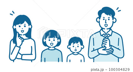 納得する親子 100304829