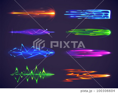 Beam laser effect for weapon or gun in game vector 100306604