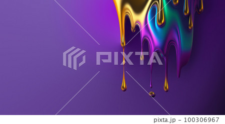 3D Bright Dripping Chromatic Paint as Abstract Modern Background 3D Bright Dripping Chromatic Paint as Abstract Modern Background 100306967