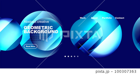 Circles with glossy surface and light and shadow effects abstract background. Template for covers, templates, flyers, placards, brochures, banners Circles with glossy surface and light and shadow effects abstract background. Template for covers, templates, flyers, placards, brochures, banners 100307363
