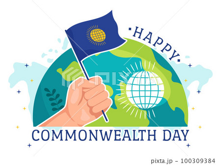 Commonwealth of Nations Day on 24 may Illustration with Helps Guide Activities by Commonwealths Organizations in Flat Hand Drawn Templates 100309384