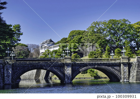 皇居　二重橋　（正門石橋） 100309931