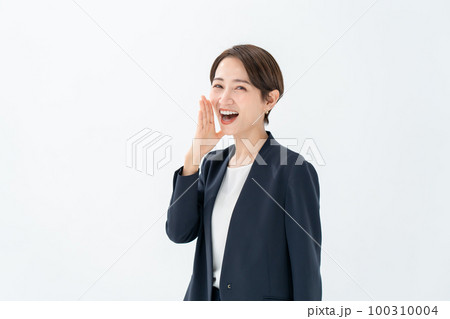 ビジネス　女性　応援　声援 100310004