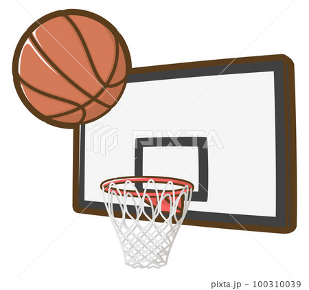 バスケットボールとバスケットゴール 100310039