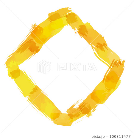 オレンジの水彩ブラシの背景素材イラスト オレンジの水彩ブラシの背景素材イラスト 100311477