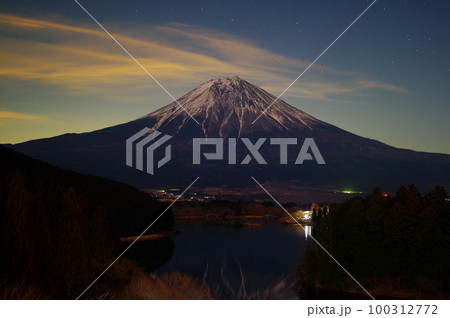 富士山の夜景 100312772