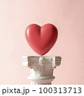 Heart love romantic on the podium antique column.  100313713
