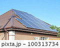 Solar panels on roof of house. Photovoltaic panels. solar system 100313734