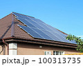 Solar panels on roof of house. Photovoltaic panels. solar system 100313735