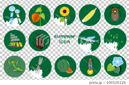 夏天圖標集 夏天圖標集 100320126