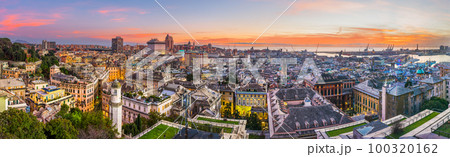 Genoa, Liguria, Italy Downtown City Skyline 100320162