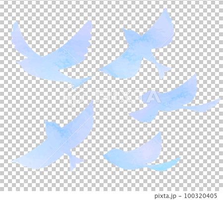 青い鳥 シルエット バリエーション 青い鳥 シルエット バリエーション 100320405