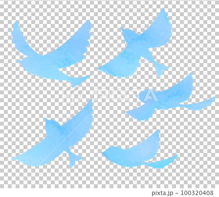 blue bird silhouette variations 100320408