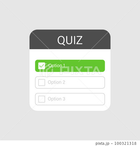 Quiz guess social media sticker icon in flat style. Faq vector illustration on isolated background. Help button sign business concept. 100321318