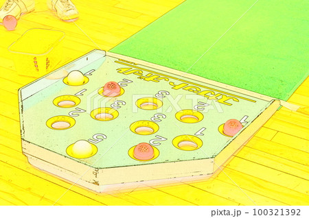 イラスト 得点を競う介護レクレーションゲーム スカットボール19 イラスト 得点を競う介護レクレーションゲーム スカットボール19 100321392