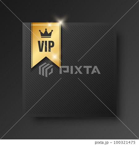 VIP badges icon in flat style. Exclusive badge vector illustration on isolated background. Premium luxury sign business concept. VIP badges icon in flat style. Exclusive badge vector illustration on isolated background. Premium luxury sign business concept. 100321475