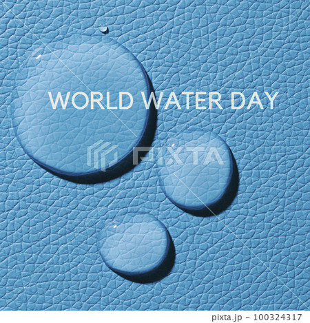 drops of water and text world water day 100324317
