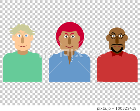 Diverse male threesome 100325419