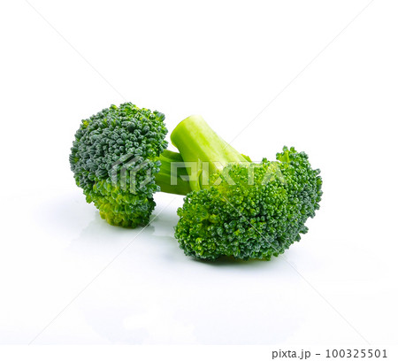 Broccoli isolated on white background. Healthy food. Diet. Green. 100325501