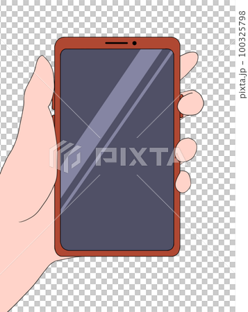Smartphone (red, reflective, left hand) 100325798