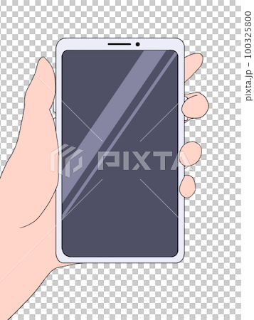 Smartphone (white, reflective, left hand) 100325800