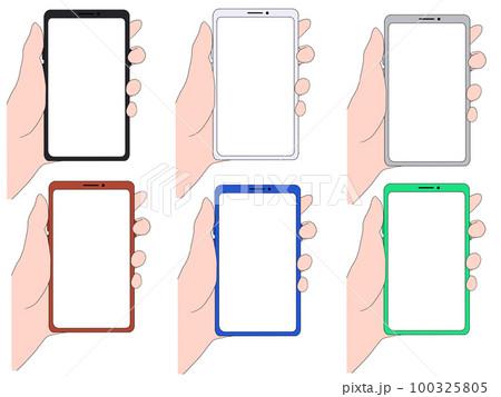 スマートフォン(セット・画面透過・左手) スマートフォン(セット・画面透過・左手) 100325805