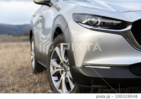 シルバーのクルマ 100326048