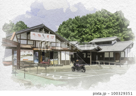 水彩画風 伊根 道の駅 舟屋の里 伊根 京都府与謝郡伊根町 水彩画風 伊根 道の駅 舟屋の里 伊根 京都府与謝郡伊根町 100329351