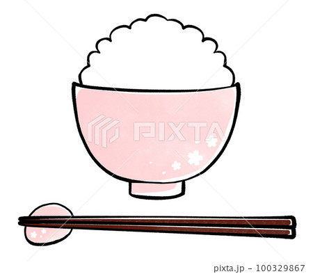 白飯のイラストのイラスト素材 [100329867] - PIXTA